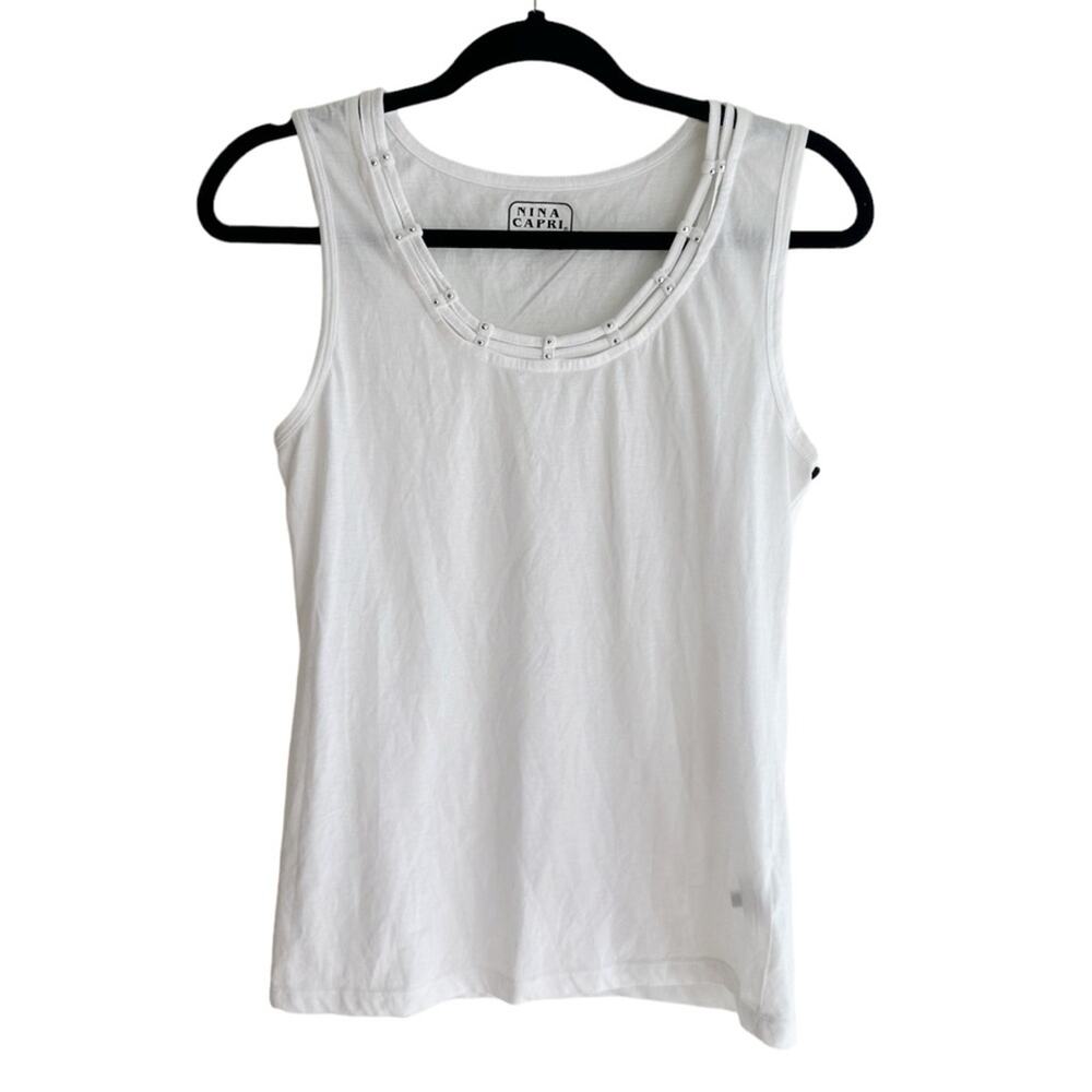 Nina Capri Stud Embellished Tank Top